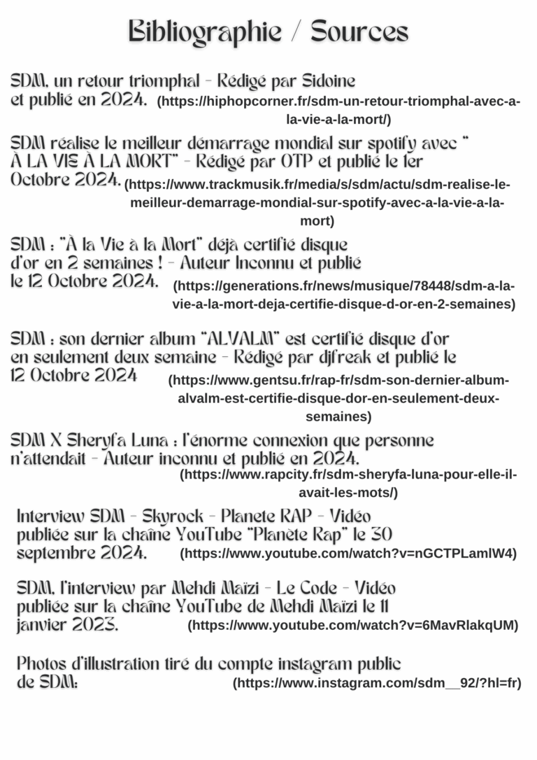 Bibliographie / Sources
